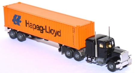 Peterbilt 359 Containersattelzug 40 ft Hapag-Lloyd schwarz