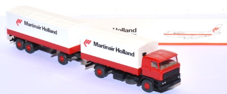 DAF 3300 Pritschenlastzug Martinair Holland rot