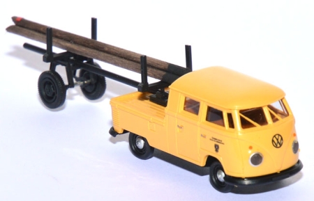 VW T1 DoKa Pritsche mit Nachläufer und Ladegut Österreichische Post