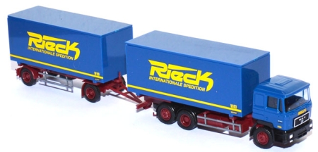 MAN F 2000 Wechselkofferlastzug Rieck blau