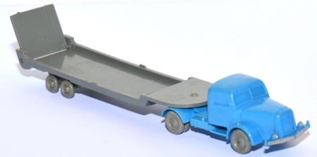 Henschel HS 140 S Tiefladesattelzug himmelblau unverglast