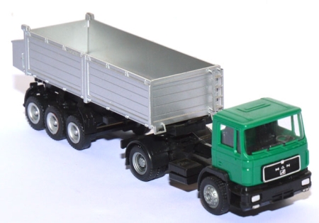 MAN F90 Hinterkipper-Sattelzug grün