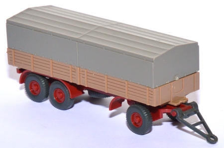 Pritschen-​LKW-Anhänger 3achsig (Typ 2) ockerbraun