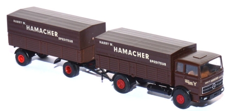Mercedes-​Benz LP 1620 Pritschenlastzug Hamacher