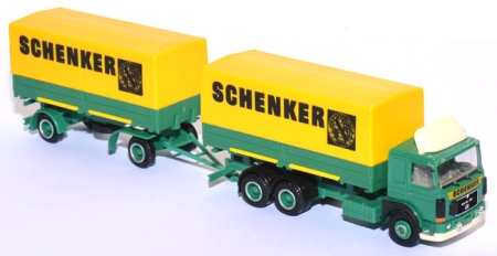 MAN 22.321 Wechselpritschen-​​Lastzug Schenker grün