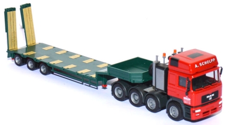 MAN F2000 HD Semitieflade-Sattelzug A. Scholpp