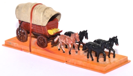 Pferdewagen / Planwagen vierspännig Messe Leipzig