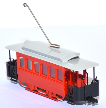 Straßenbahn Triebwagen von 1896 rot