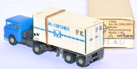 Skoda S 706 RTTN Sattelzug Container 20 ft Kühl-​Container blau
