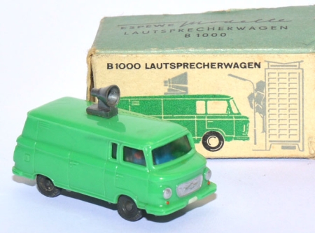 Barkas B 1000 Kastenwagen Lautsprecherwagen hellmaigrün