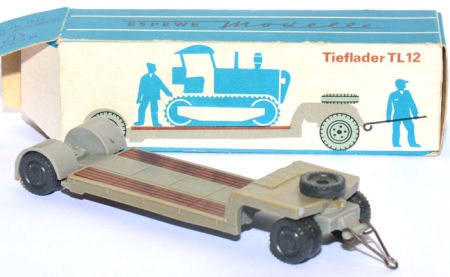 Tiefladeanhänger / Tieflader TL 12 grau