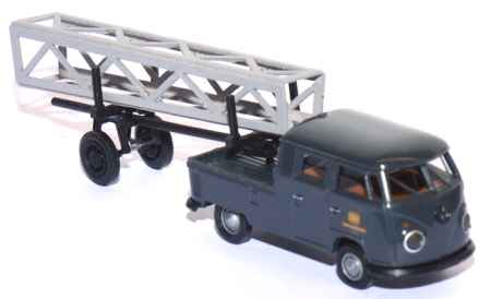 VW T1 DoKa Pritsche mit Nachläufer und Ladegut DB Signalmeisterei