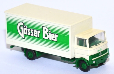 Mercedes-​Benz LP 813 2a Koffer-​LKW Gösser Bier weiß