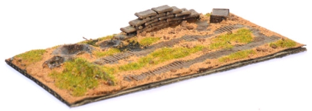 Diorama mit Sandsäcken