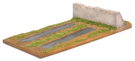 Diorama mit Betonmauer