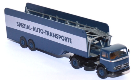 Mercedes-​Benz LPS 338 Autotransport-​Sattelzug blau