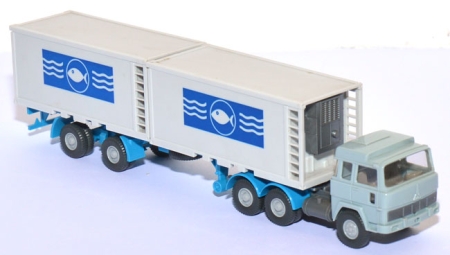 Magirus 235 D 22 FS Kühlcontainer-Sattelzug Fisch