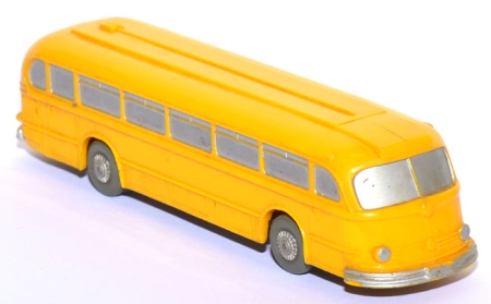 Mercedes-​Benz O 6600 H Pullman Bus Post gelb unverglast