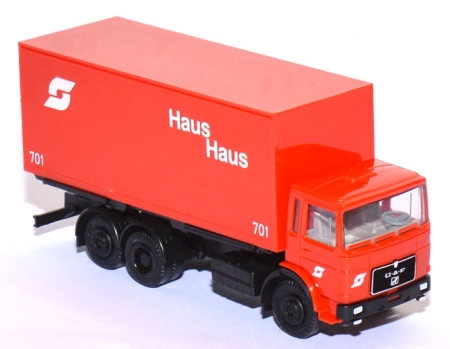 MAN F 8 ÖAF Wechselkoffer-LKW  ÖBB Haus Haus