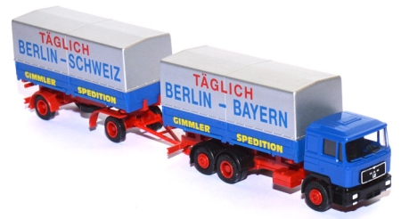 MAN F90 Wechselpritschen-Lastzug Speditiion Gimmler - Täglich Berlin - Bayern - Schweiz
