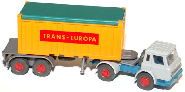 International Harvester open-top Containersattelzug Trans-Europa