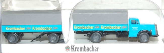 Mercedes-Benz L 6600 Pritschenlastzug Krombacher adriablau