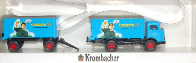 Mercedes-Benz LP 321 Pullman Kofferlastzug Krombacher adriablau