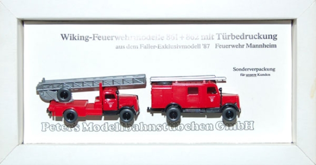 Faller-Exklusivmodell 87 Wiking-Feuerwehrmodelle 861+862