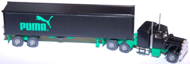 Peterbilt Containersattelzug Puma schwarz