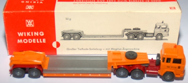 Magirus 235 D Tiefladesattelzug gelborange