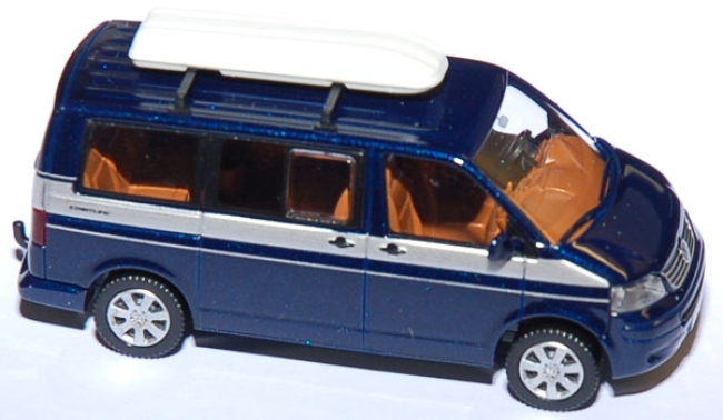 VW T5 Bus Multivan mit Dachgepäckbox shadowbluemetallic