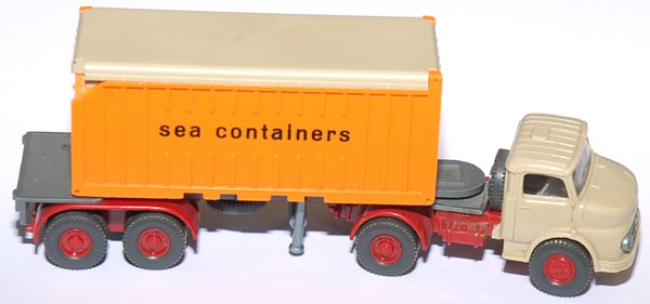 Mercedes-Benz LS 1413 Containersattelzug Open Top sea containers