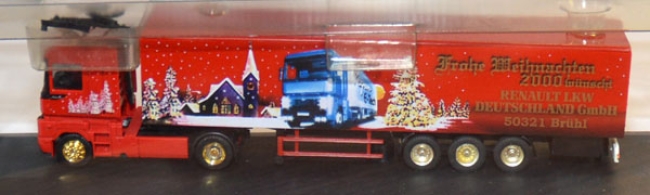 Renault AE Magnum Facelift Koffersattelzug Frohe Weihnachten 2000 rot