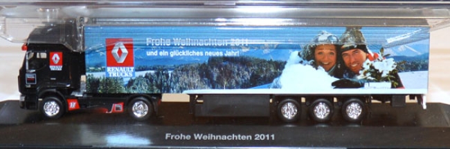 Renault Premium OptiRacer Eurokoffer-Sattelzug Weihnachten 2011 schwarz