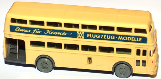 Büssing D2U Doppeldeckerbus Wiking Flugzeug-Modelle hellbeige