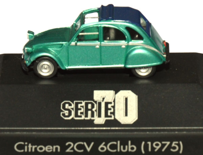 Citroen 2 CV 6 Club Ente offen 1975 grün metallic