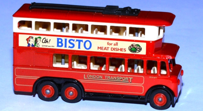 Karrier Trolley Bus Double Decker 1928 Bistro London Transport rot