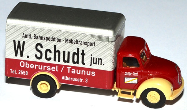 Magirus Mercur Koffer-LKW W. Schudt jun. Bahnspedition Möbeltransport