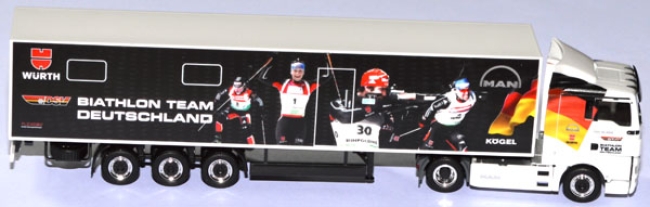 MAN TGX XL Koffer-Sattelzug Biathlon Team Deutschland