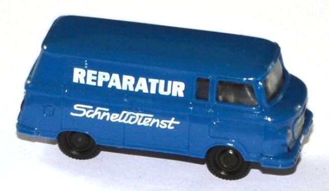 Barkas B 1000 Kastenwagen Reparatur Schnelldienst blau