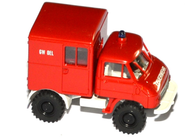 Mercedes-Benz Unimog 411 Kasten GW Oel Feuerwehr rot