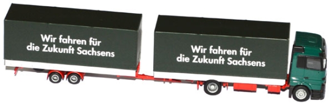 Mercedes-Benz Actros LH Tandem-Hängerzug Sachsentrans grün