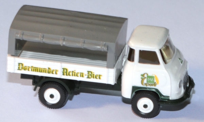 Hanomag Kurier Pritsche mit Plane Dortmunder Actien-Bier weiß