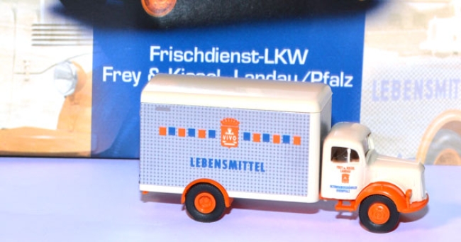 Mercedes-Benz L 312 Koffer-LKW Frischdienst Frey & Kissel creme