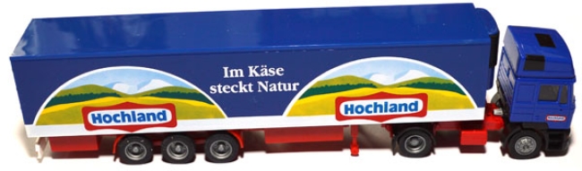 MAN F2000 Hochdach Kühlkoffer-Sattelzug Hochland - Im Käse steckt Natur