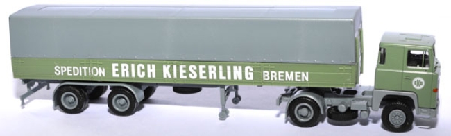 Scania 111 Pritschensattlezug Kieserling grün