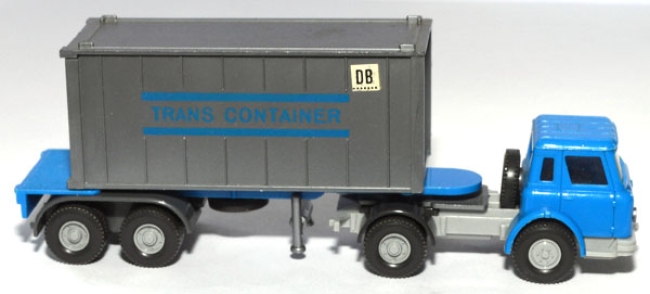 International Harvester Containersattelzug Trans Container himmelblau