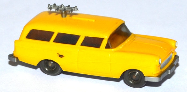 Opel Rekord 58 Caravan Funkmesswagen Post gelb