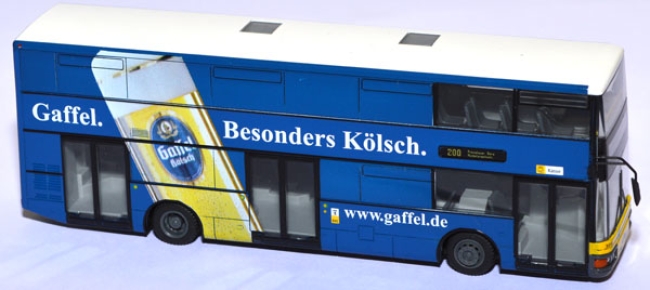 MAN D 95 Doppeldeckerbus Gaffel Kölsch Berlin blau