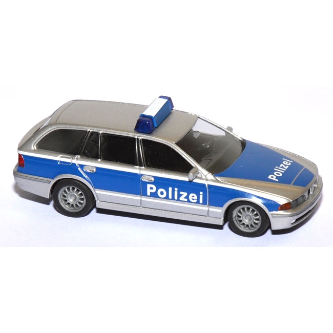 BMW 5er Touring Polizei blau